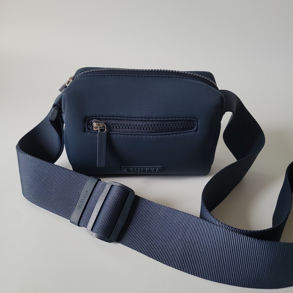 Athleta Dagne Dover Micah Neoprene Crossbody Bag Navy Blue Athleisure Gorpcore